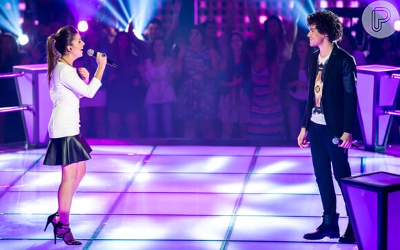 Sam Alves e Marcela Bueno emocionaram durante dueto no The Voice Brasil