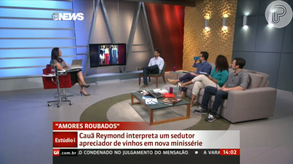 Cauã disse que não conseguiu assistir a estreia da minissérie pois estava gravando 'O Caçador', próxima minissérie da Globo