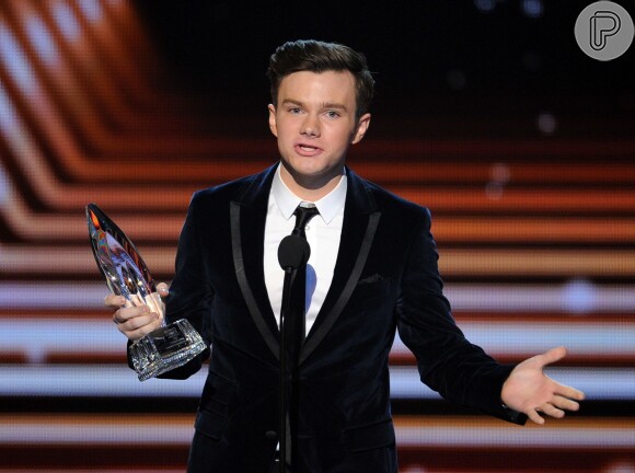Chris Colfer ganhou o prêmio de Melhor Ator em comédia na TV pelo seu personagem em 'Glee', no People's Choice Awards 2014
