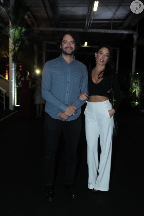 Guilherme Winter e Giselle Itié prestigiaram a festa de inauguração dos novos estúdios da Record TV