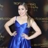 A cantora Naiara Azevedo usou vestido Ivana Menezes Store na premiação 'Melhores do Ano' do 'Domingão do Faustão', neste domingo, dia 18 de dezembro de 2016