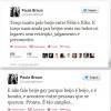 Paula Braun, mulher de Mateus Solano, torce pela cena do beijo entre Niko (Thiago Fragoso) e Félix. 'É simples', escreveu no Twitter