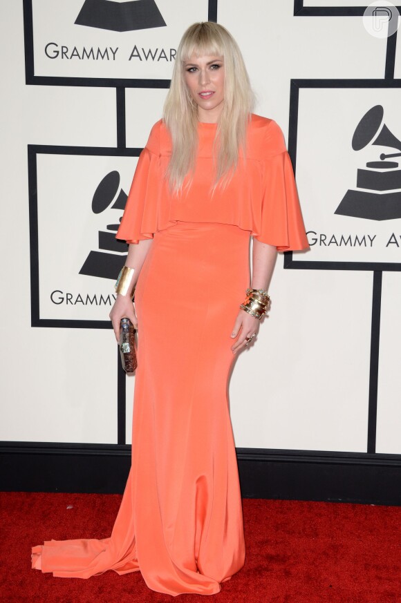 Natasha Bedingfield veste Christian Siriano no Grammy Awards 2014