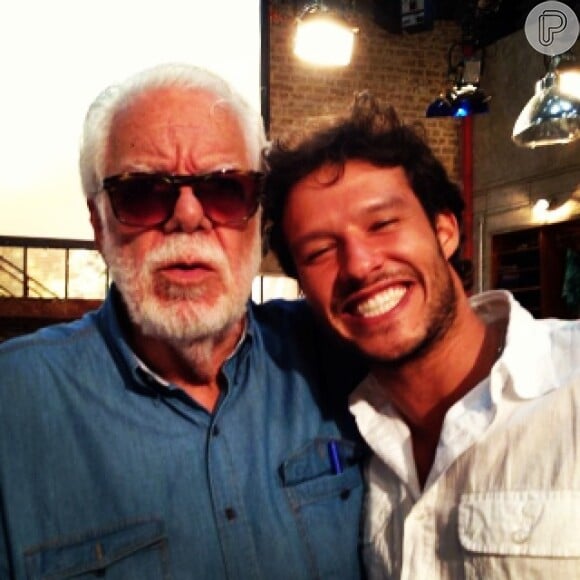 Nando Rodrigues com o autor de 'Em Família', Manoel Carlos: 'Excelente ator'