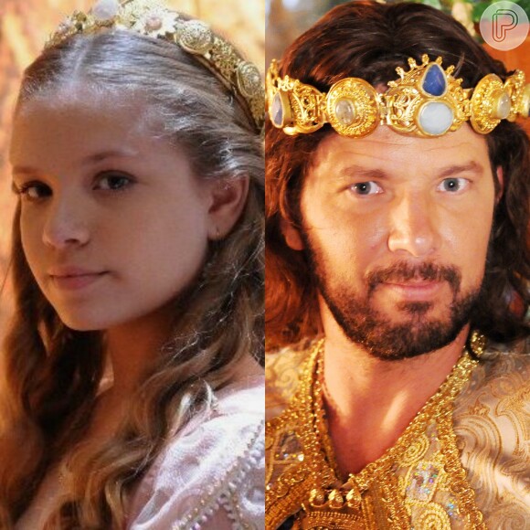 Úrsula (Letícia Peroni) e o pai, Adonizedeque (Mário Frias), brigam quando a princesa descobre a intenção do rei de se casar com Ula (Rafaela Mandelli), na reta final da novela 'A Terra Prometida'