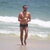 Daniel de Oliveira passou a tarde desta segunda-feira, 3 de fevereiro de 2014, na praia da Barra da Tijuca, Zona Oeste do Rio de Janeiro