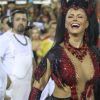 Viviane Araújo se vestiu de diabinha para o ensaio técnico do Salgueiro que aconteceu neste domingo, 5 de fevereiro de 2017, na Sapucaí, no Rio