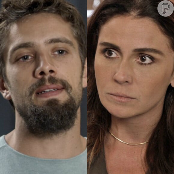 César (Rafael Cardoso) vai até a cadeia para visitar Alice (Giovanna Antonelli), presa pela morte de João Amaro (Rafael Zulu), e a deixa irritada, na novela 'Sol Nascente'