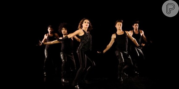 Wanessa gravou nesta terça-feira, 04 de fevereiro de 2014, cenas do clipe da música 'Turn it Up'. Grávida de 5 meses, dançou com seus bailarinos