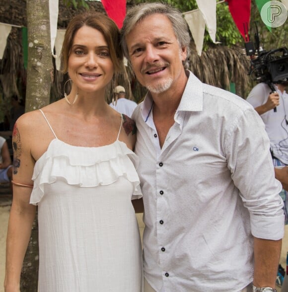 Lenitta (Letícia Spiller) e Vittorio (Marcello Novaes) vão ajudar os noivos nos preparativos do casamento na novela 'Sol Nascente'