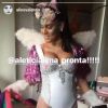 Leticia Lima exibiu sua fantasia de unicórnio sexy no Instagram antes de cair na folia