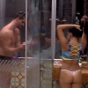 Marcos e Emilly tomaram banho juntos neste sábado, 25 de fevereiro de 2017, no 'Big Brother Brasil'