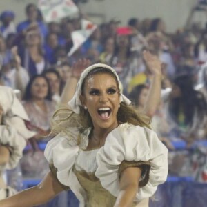 Ivete Sangalo vem na comissão de frente da Grande Rio e brilha na Sapucaí na madrugada desta segunda-feira, dia 27 de fevereiro de 2017