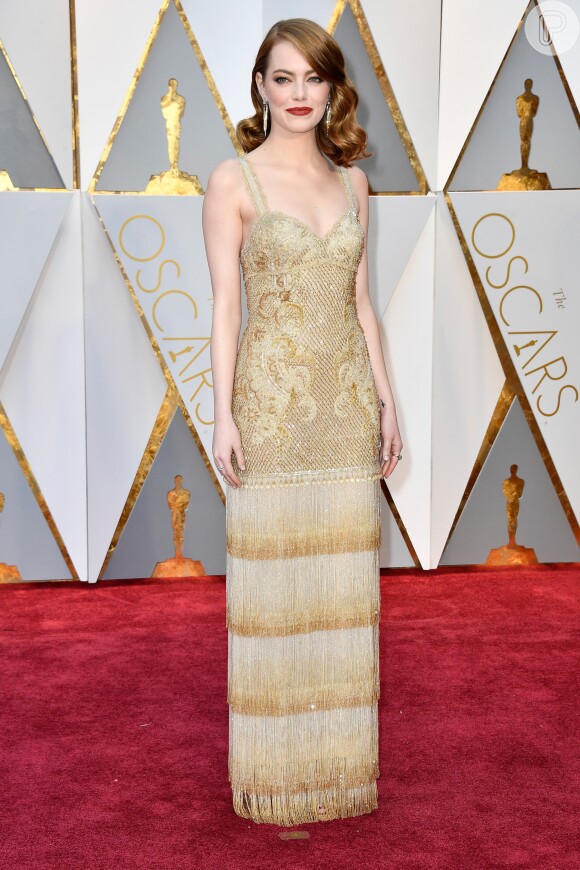 Emma Stone de Givenchy Alta-Costura na 89ª edição do Oscar, em Los Angeles, na Califórnia, realizada na noite deste domingo, 26 de fevereiro de 2017