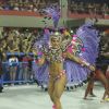 Bianca Salgueiro exibiu o corpo sarado e samba no pé no desfile do Salgueiro neste domingo de carnaval, 26 de fevereiro de 2017