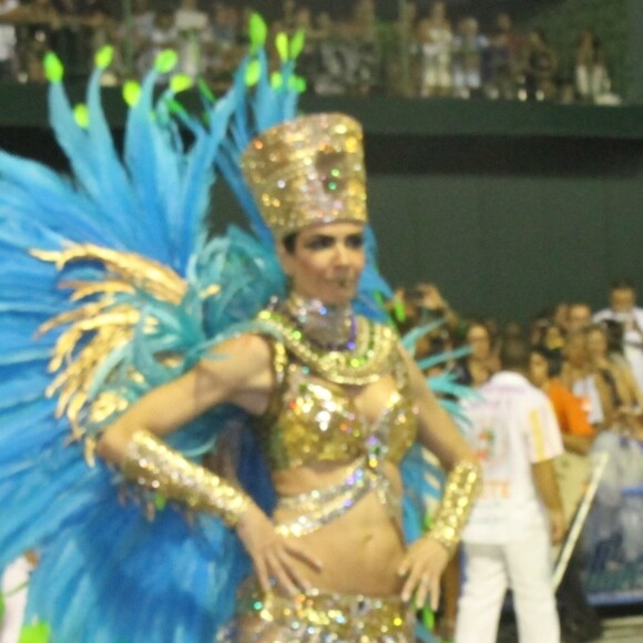 Luciana Gimenez desfilou como uma das musas da Grande Rio