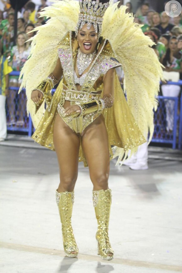 Juliana Alves brilha em mais um ano à frente da bateria da Unidos da Tijuca na madrugada desta terça-feira, 28 de fevereiro de 2017