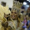 Juliana Alves desfilou como rainha de bateria no Carnaval do Rio, em fevereiro de 2017