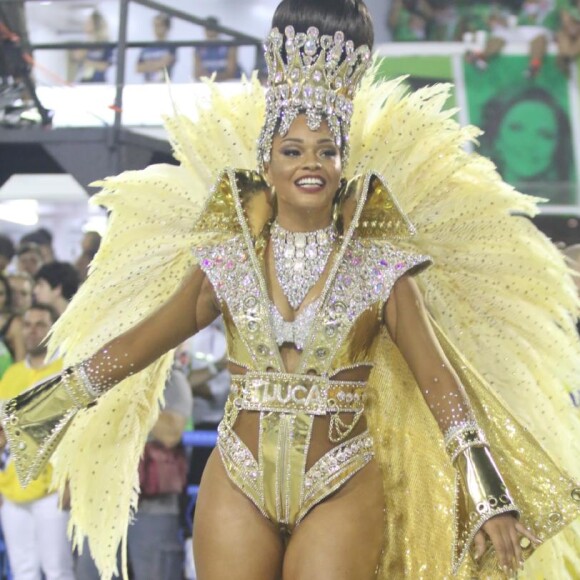 Juliana Alves sobre desfile da Unidos da Tijuca, na madrugada desta terça-feira (28): 'Estamos na vibração positiva'