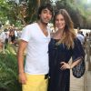 Namorada do empresário Diego Moregola, Bruna Hamú disse que não está preocupada com o peso durante a gravidez