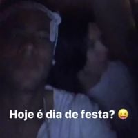 Vídeo: Neymar festeja com Thiaguinho e Fernanda Souza após vitória do Barcelona