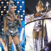 Fernanda Lima usa look futurista na TV e web zoa: 'Copiou a Xuxa no Carnaval'
