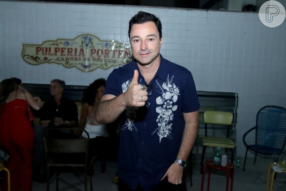 Emilio Orciollo Netto foi outro convidado da festa da novela 'Sol Nascente'