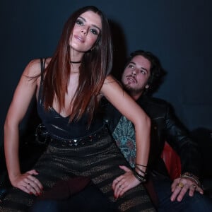 Giovanna Lancellotti e Gian Luca Ewbank fazem 'carão' no lançamento da coleção da John John, em São Paulo, na noite desta quarta-feira, 22 de março de 2017