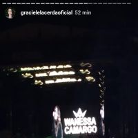 Graciele Lacerda prestigia show de Wanessa após cantora evitá-la em gravação