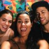 A surfista Marina Werneck publicou no Stories um vídeo jogando Escape 60 com Bruna Marquezine e Neymar, em São Paulo, em 29 de março de 2017