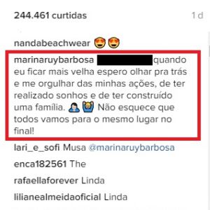 Marina Ruy Barbosa se pronunciou após ser provocada em seu Instagram, em 31 de março de 2017