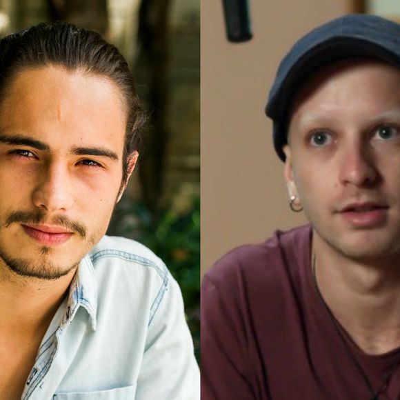 Nicolau (Danilo Mesquita) recebe mensagem deixada por Caio (Luan Vieira) antes de morrer, na novela 'Rock Story', em abril de 2017