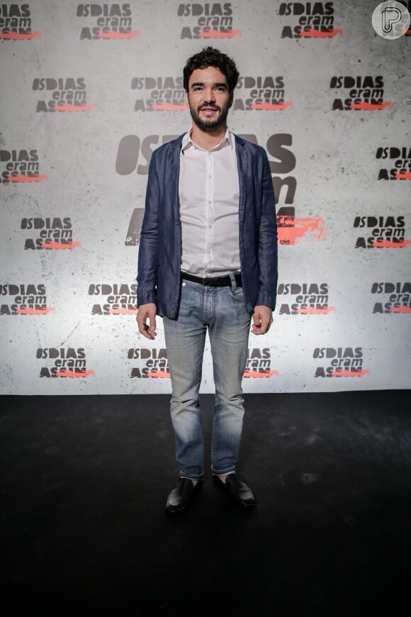 Caio Blat saiu em defesa de José Mayer durante o lançamento da supersérie 'Os Dias Eram Assim', na noite desta quinta-feira, 4 de abril de 2017