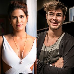 Manu (Antonia Morais) fica atraída por Léo Regis (Rafael Vitti) e o beja, na novela 'Rock Story', em 11 de abril de 2017