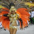 Roberta Rodrigues desfila pelo segundo ano na Grande Rio e usa fantasia que representa a fertilidade