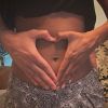 'Existe um coração dentro de mim e já estou apaixonada!', disse Aline Dias em anúncio de gravidez em seu perfil no Instagramanunciou gravidez de 1 mês e meio, fruto de seu relacionamento com o ator e cantor Rafael Cupello