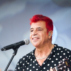Lulu Santos se apresentou com o cabelo vermelho na final do 'BBB17'