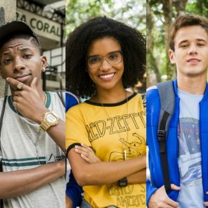 Em 'Malhação - Viva a Diferença', a hacker Ellen vai ser disputada pelo nerd Jota (Hall Mendes) e Fio (Lucas Penteado)