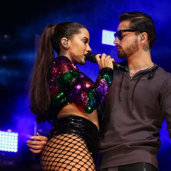 Anitta e Maluma cantaram juntos no Espaço Américas, em São Paulo