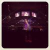 A cantora publicou uma foto do palco da apresentação em seu Instagram