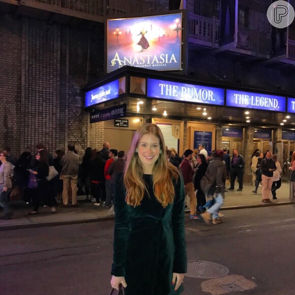 Marina Ruy Barbosa vê musical 'Anastácia' em NY como mostrou em suas redes sociais nesta sexta-feira, dia 05 de maio de 2017