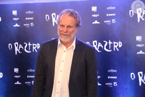 Jonas Bloch participou da pré-estreia do filme 'O Rastro', no Rio de Janeiro, na noite desta quarta-feira, 10 de maio de 2017