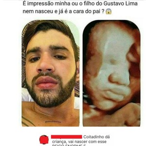 Gusttavo Lima rebate comentário irônico de seguidor sobre o filho, Gabriel