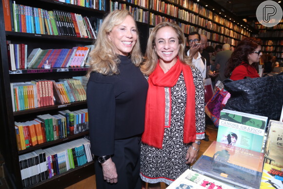 Cissa Guimarães abraça Arlete Sales durante lançamento de livro no Rio