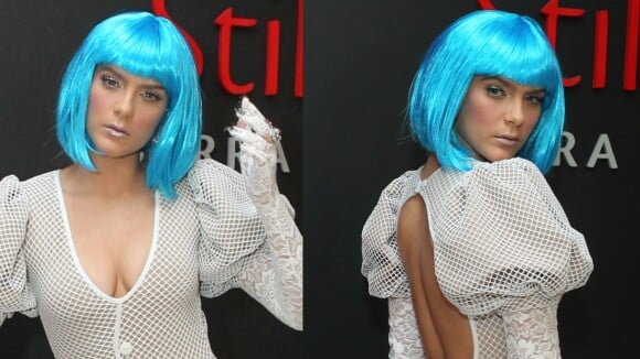 Isabella Santoni usa peruca azul em festa de 22 anos: 'Alice romântica'. Fotos!