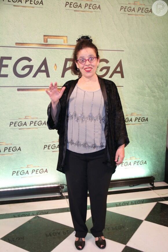 Cristina Pereira na festa de lançamento da novela 'Pega Pega', nos Estúdios Globo, no Rio, nesta quinta-feira, 18 de maio de 2017