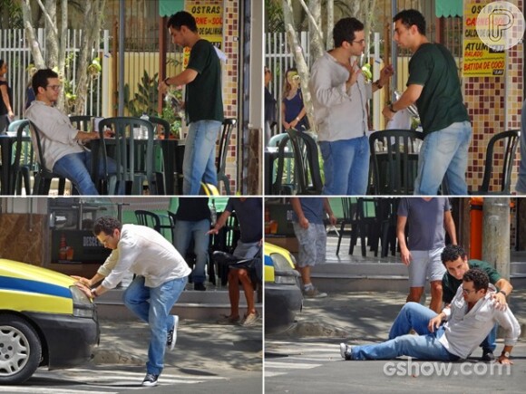 Felipe (Thiago Mendonça) passa a maior parte do tempo embriagado e por isso se envolve em confusões e problemas, na novela 'Em Família'