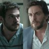 Preso, Rubinho (Emílio Dantas) mente para Caio (Rodrigo Lombardi) dizendo que é inocente, na novela 'A Força do Querer'', em junho de 2017