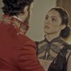 Thomas (Gabriel Braga Nunes) grita com Anna (Isabelle Drummond) e ela fica chocada, mas o enfrenta, na novela 'Novo Mundo', a partir de 24 de maio de 2017