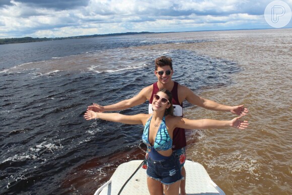 Vivian e Manoel estão juntos em Manaus para aniversário de primo-sobrinho da manauara